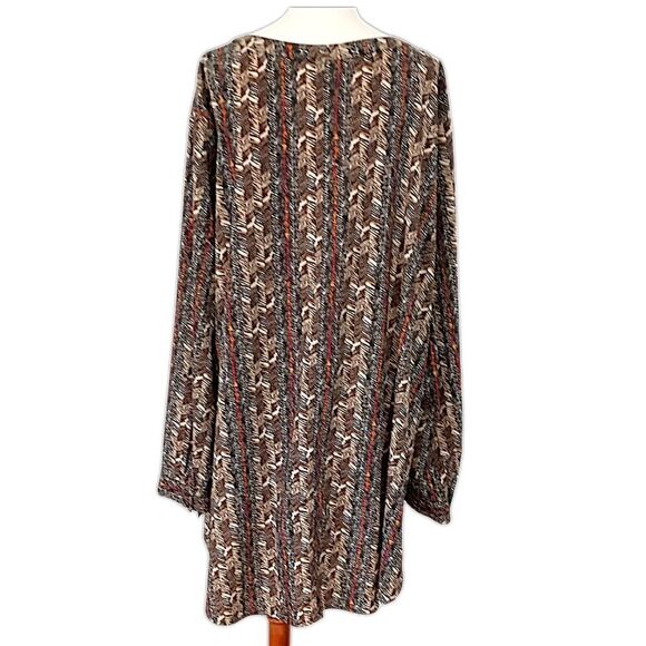 Catherines Top Plus Size 3X Button Up Bohemian Boho Chic Tribal Ethnic Flowy - Picture 5 of 16